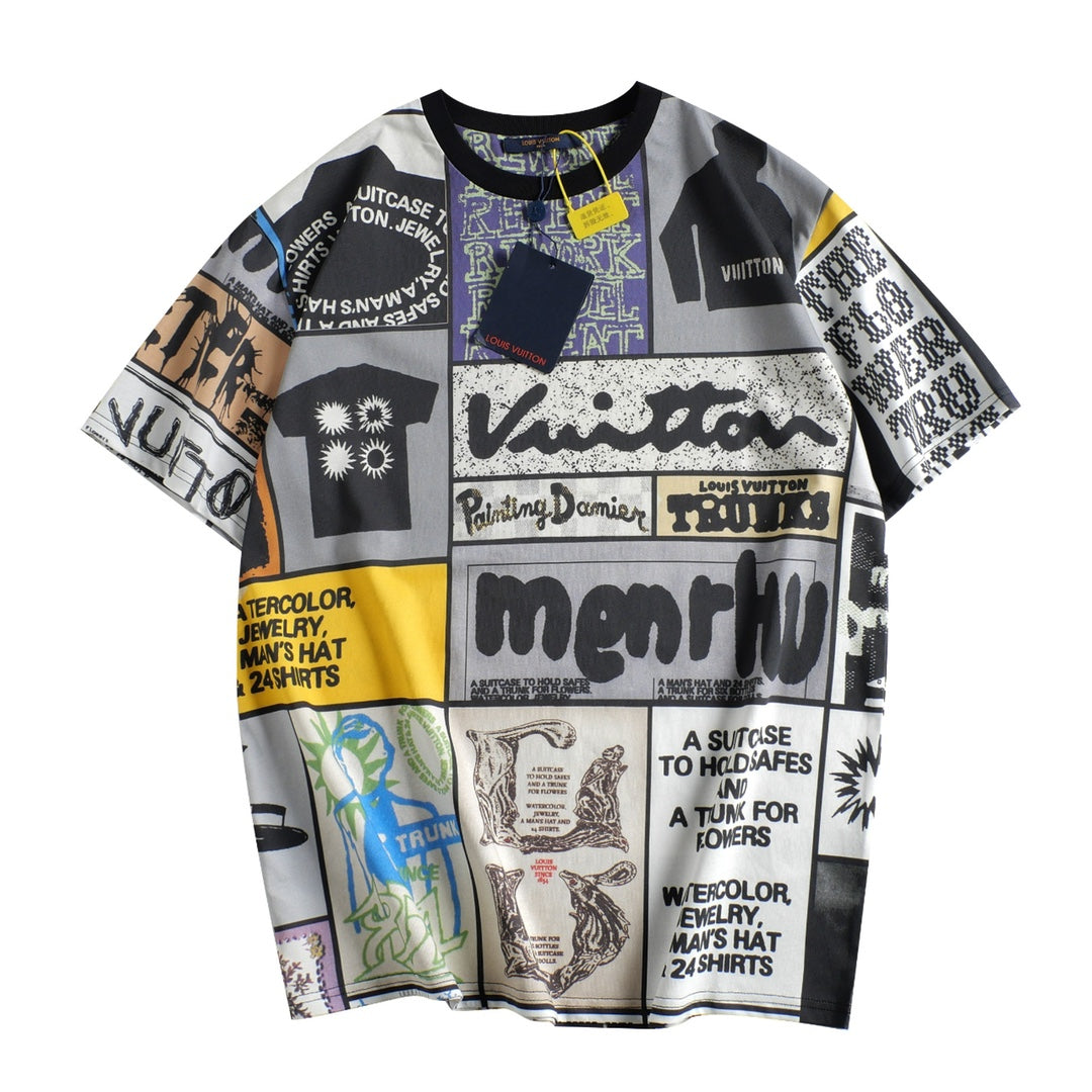 T-shirt à imprimé à carreaux