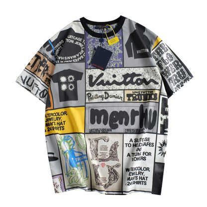 T-shirt à imprimé à carreaux