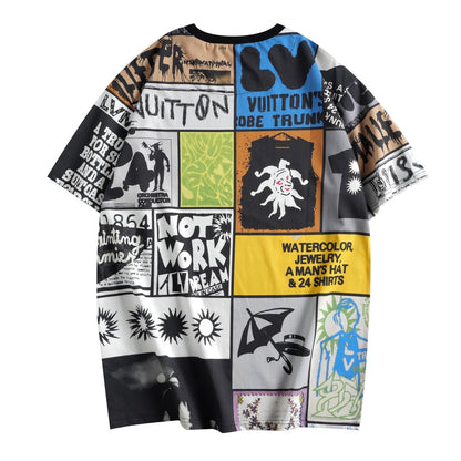 T-shirt à imprimé à carreaux