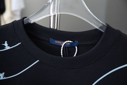 T-shirt imprimé motifs linéaires
