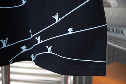 T-shirt imprimé motifs linéaires