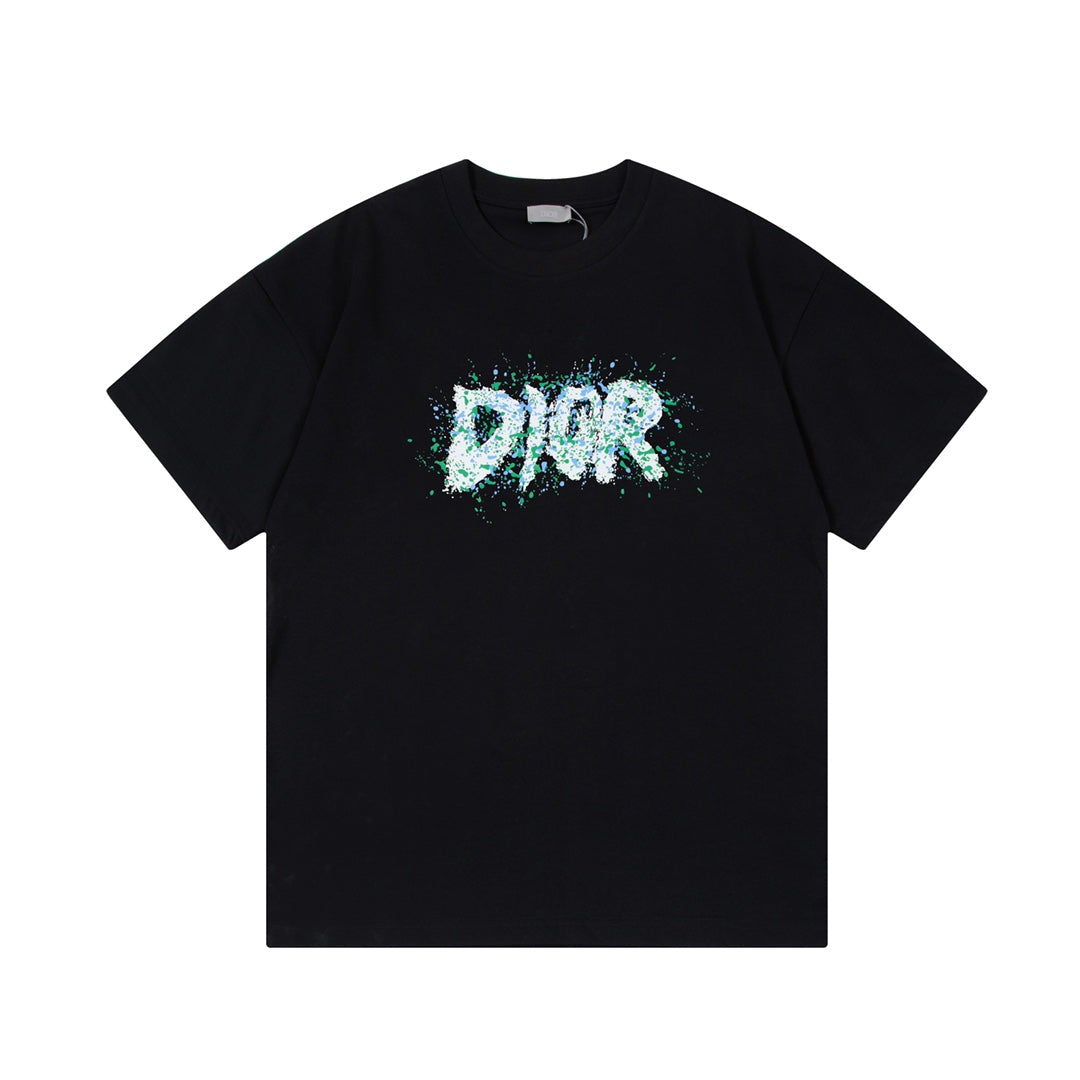 T-shirt imprimé graffiti style éclaboussures d'encre