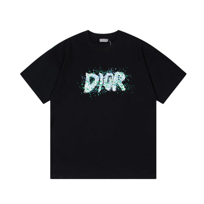 T-shirt imprimé graffiti style éclaboussures d'encre