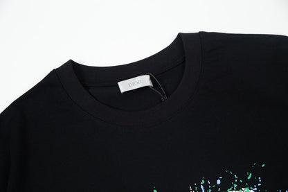 T-shirt imprimé graffiti style éclaboussures d'encre