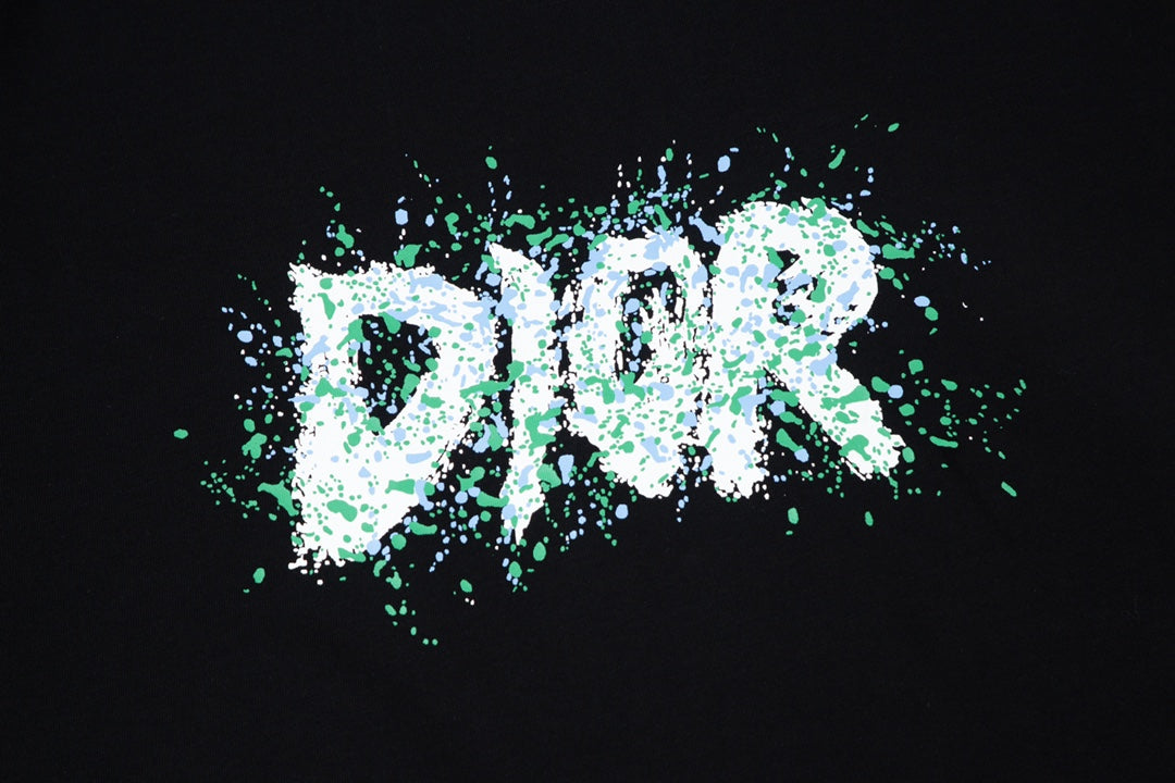 T-shirt imprimé graffiti style éclaboussures d'encre