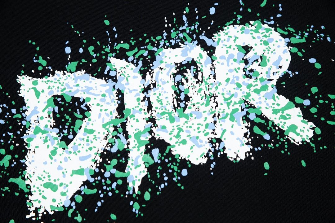 T-shirt imprimé graffiti style éclaboussures d'encre