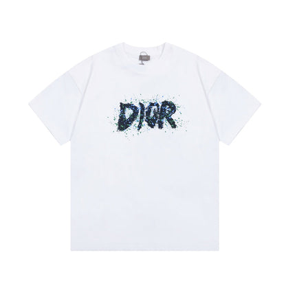 T-shirt imprimé graffiti style éclaboussures d'encre