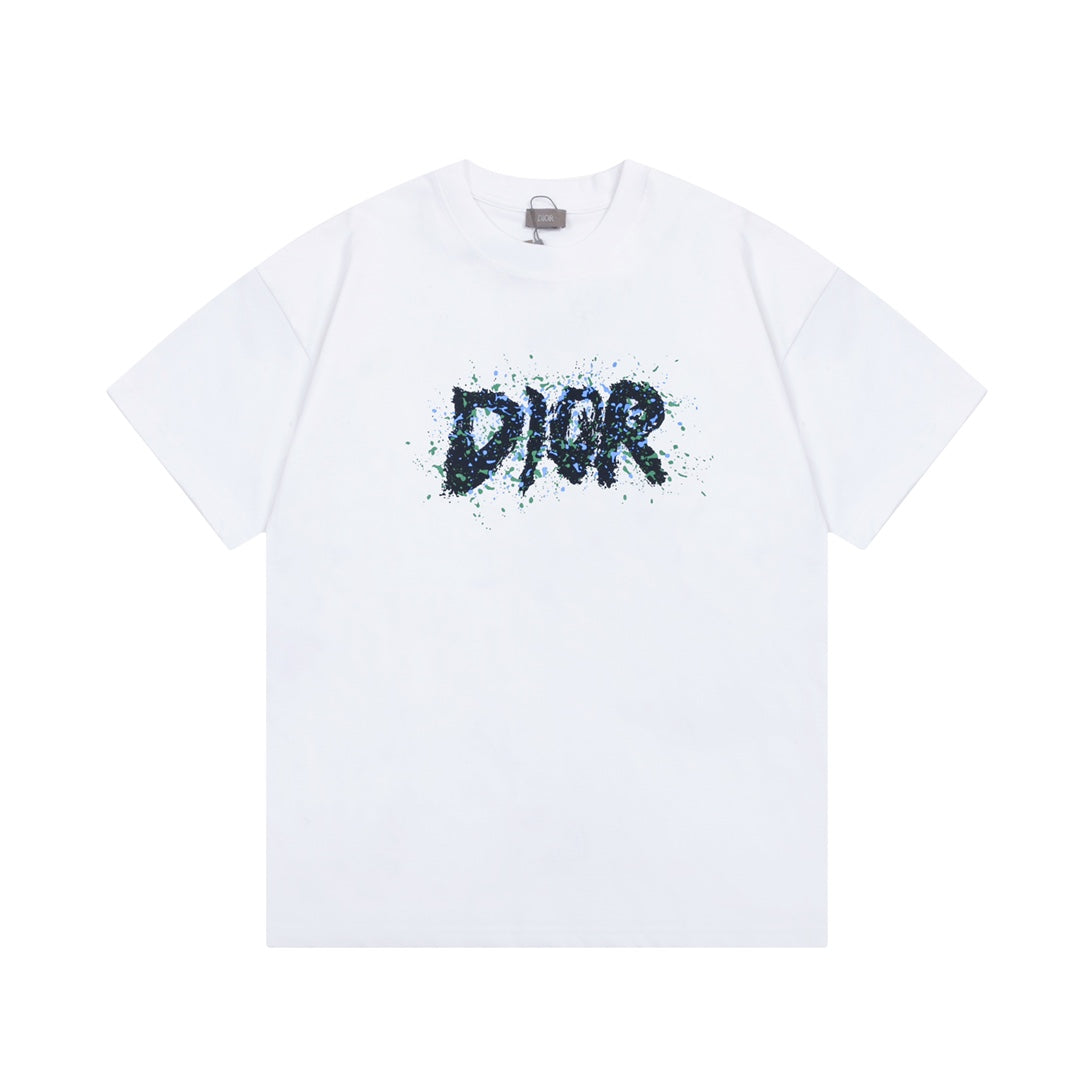 T-shirt imprimé graffiti style éclaboussures d'encre