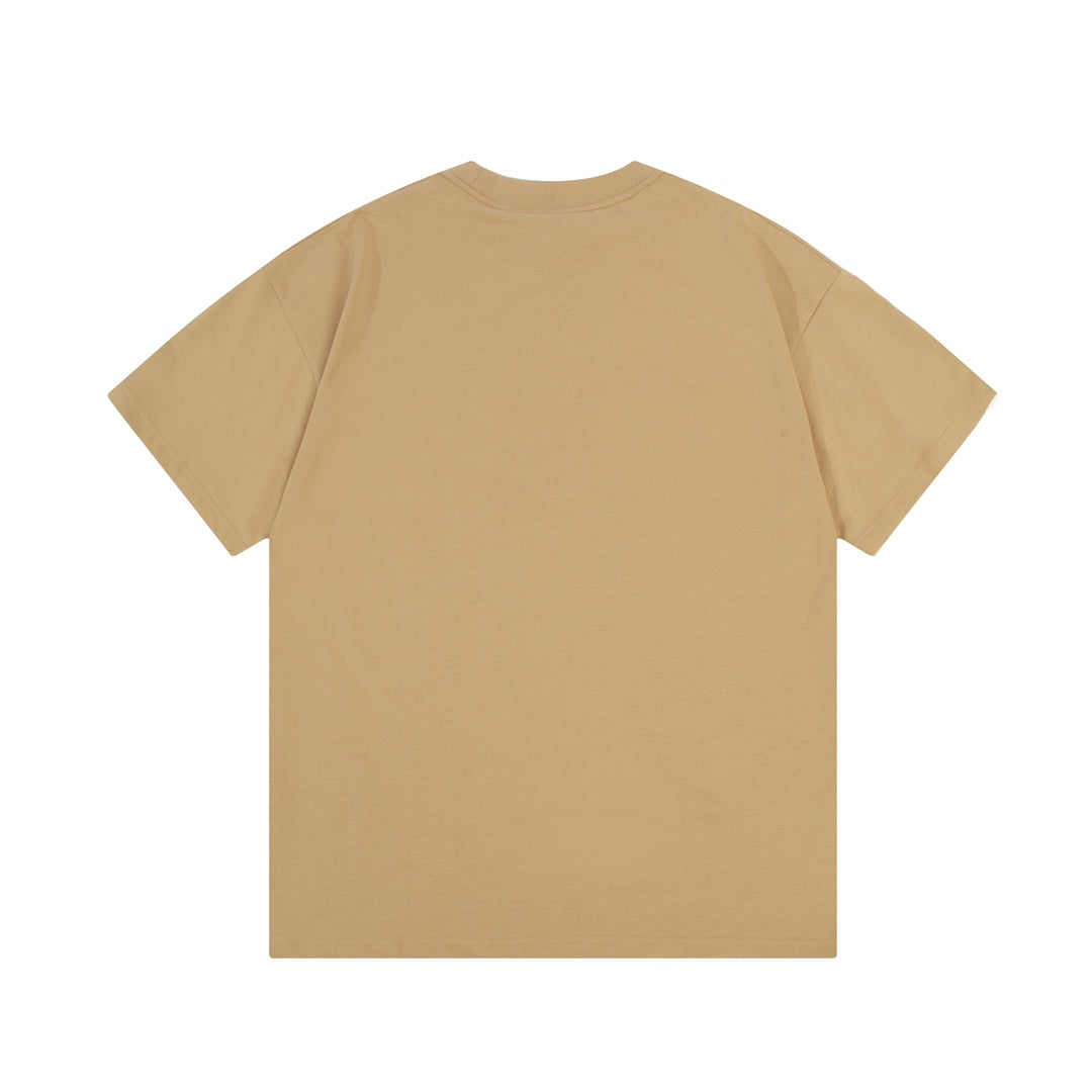 T-shirt classique marron imprimé