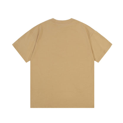 T-shirt classique marron imprimé