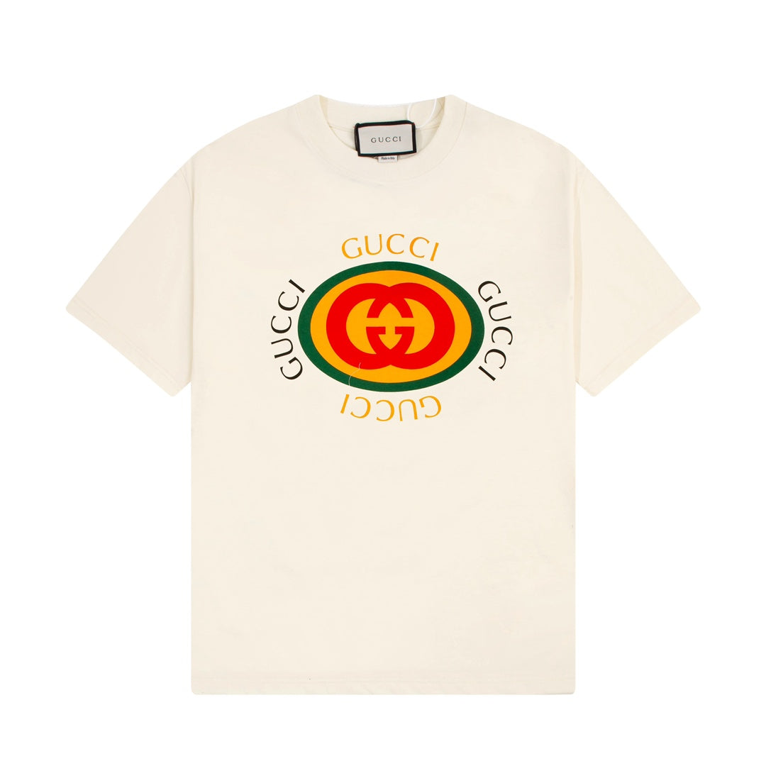 T-shirt beige à imprimé classique